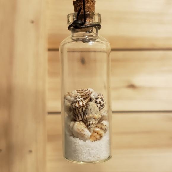 Sand and Seashell Mini Bottle Christmas Ornament - Picture 6 of 11